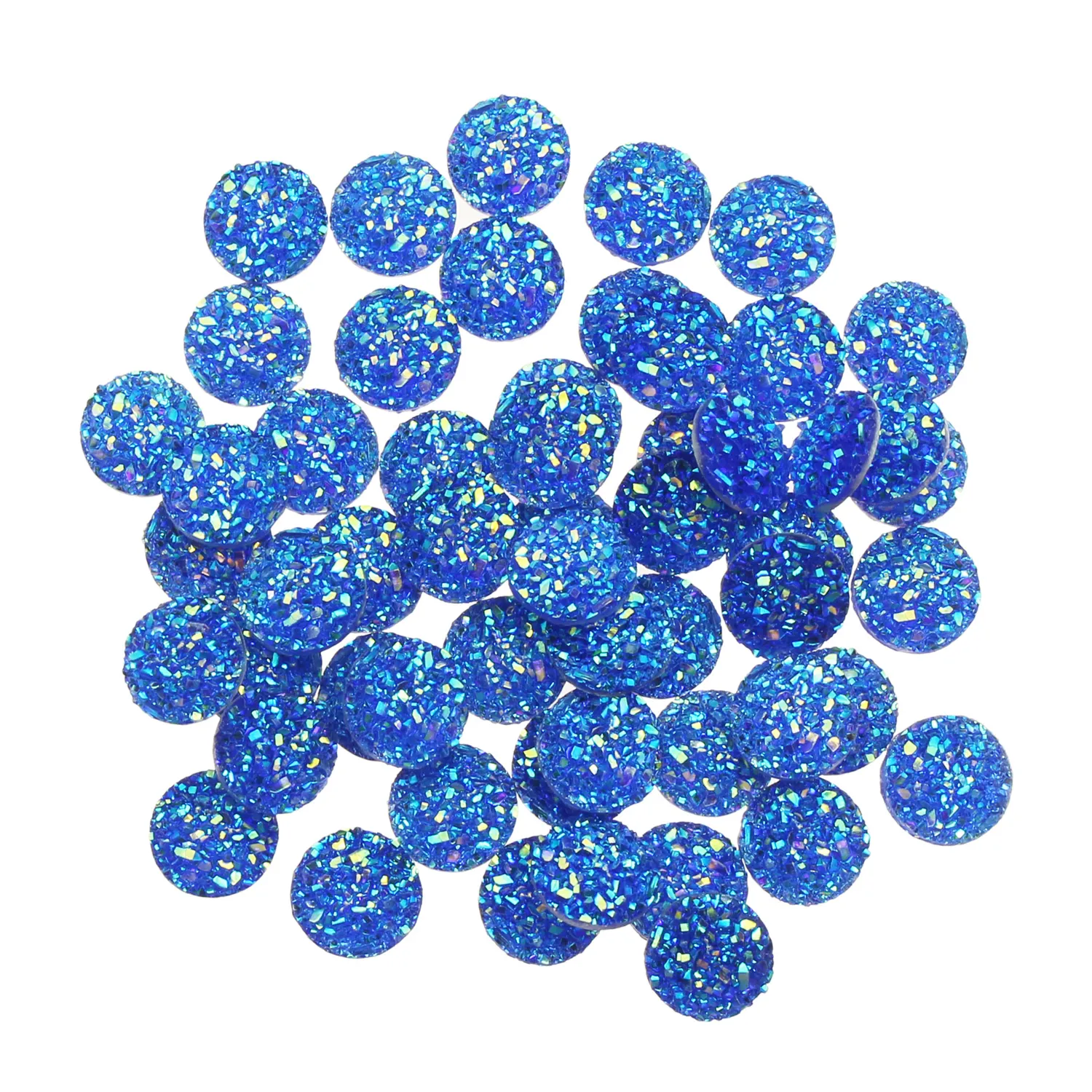 1000 pz 12mm Flatback Resina Druzy Cabochon Rotondi Cammeo Pendenti E Ciondoli Pendente Del Braccialetto Dei Monili FAI DA TE Che Fanno Risultati Accessori300o