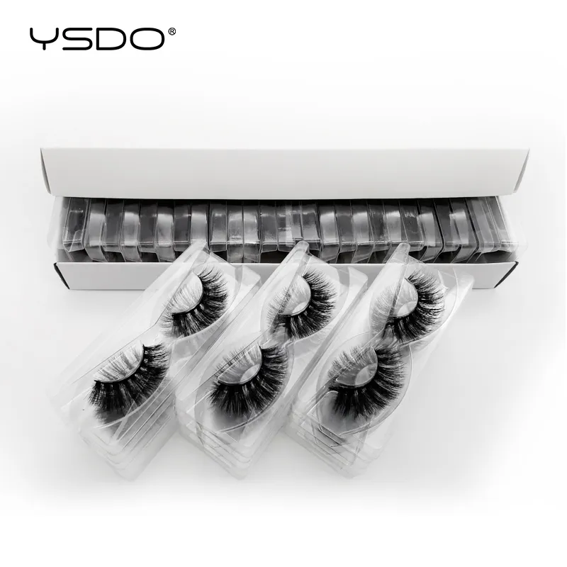 203040 Par Mink Eyelashes hela handgjorda 3D Mink Lases Mix 10 Lashes Styles Bulk naturliga falska ögonfransar Makeup Cilios CX2953261