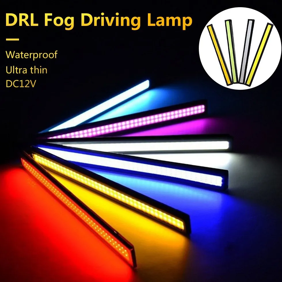 2 stücke 17 CM Auto LED COB DRL Tagfahrlicht Wasserdicht 12 V Externe Led Auto Lichtquelle Parkplatz nebel Bar Lampe Weiß Blau Rot