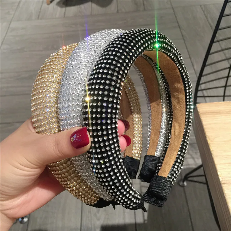 Barokke strass hoofdbanden haarband voor vrouwen volledige diamanten haarhoepel haarbanden bruiloft juwelen hoofdband bruids haar sieraden4538465