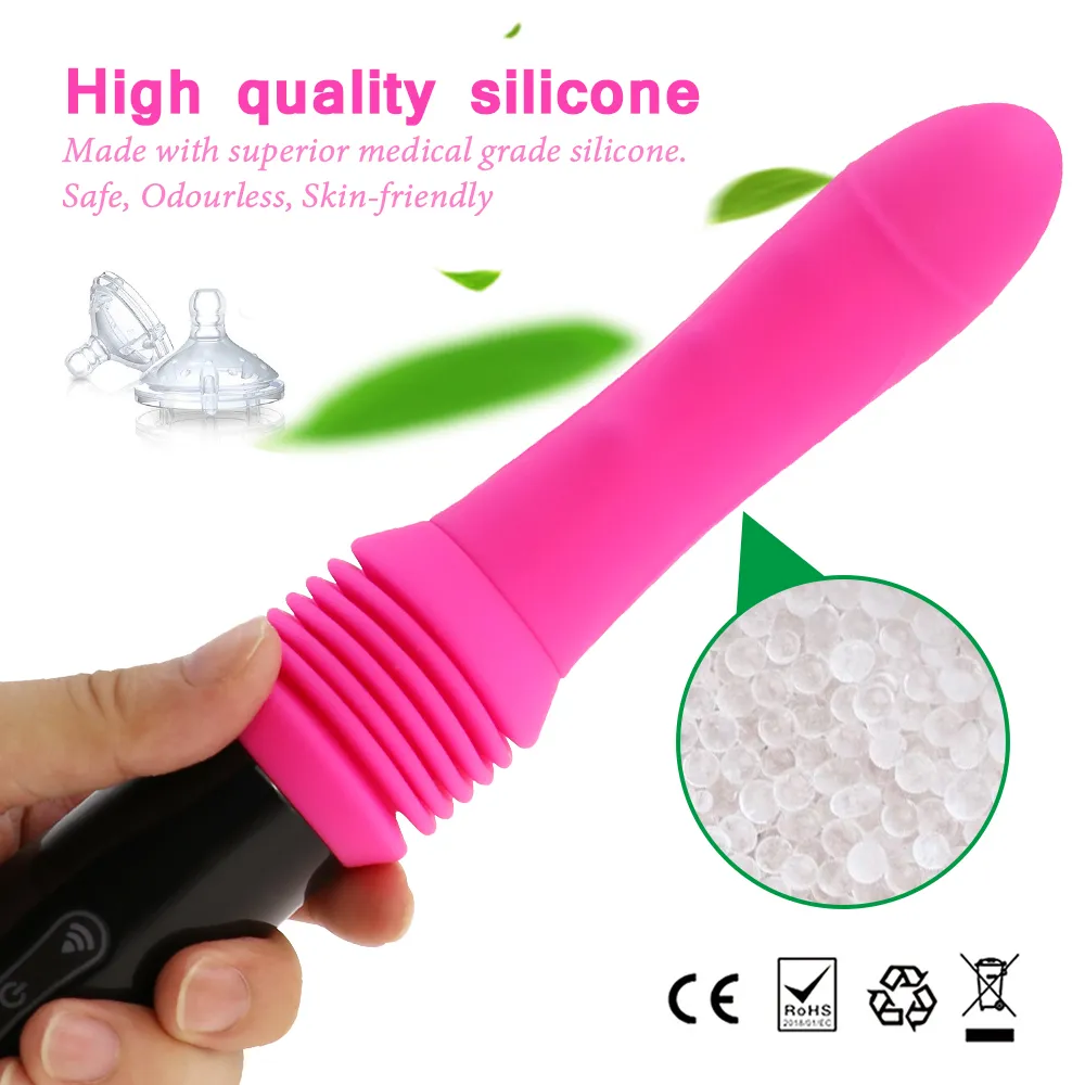 Stak-dildo-vibrator Automatische G-spot-vibrator met zuignap Seksspeeltje voor vrouwen Hand-seksplezier Anale vibrator voor orgasme T9973169