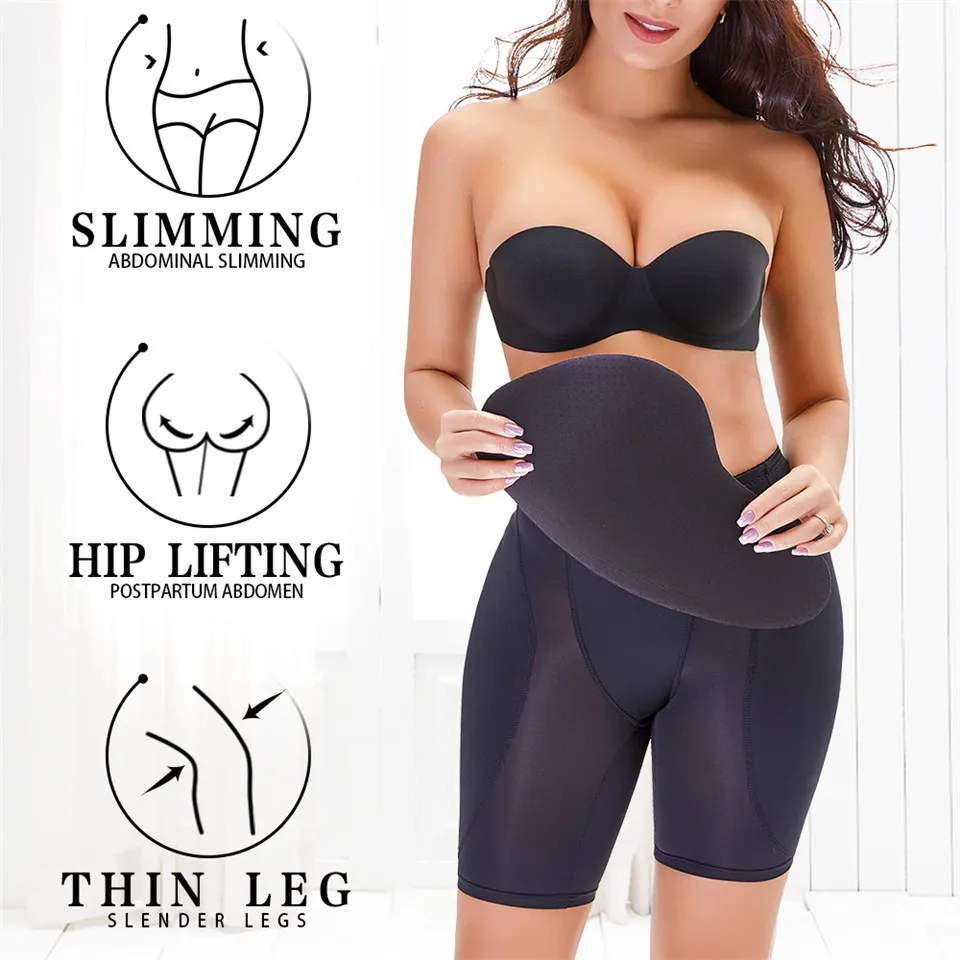 Vrouwen sexy shaper slipjes kont lifter heupkussen nep kont schuim gevulde onderbroek vrouwelijke shapewear s 6xl naakt zwarte kleur 2009228909946