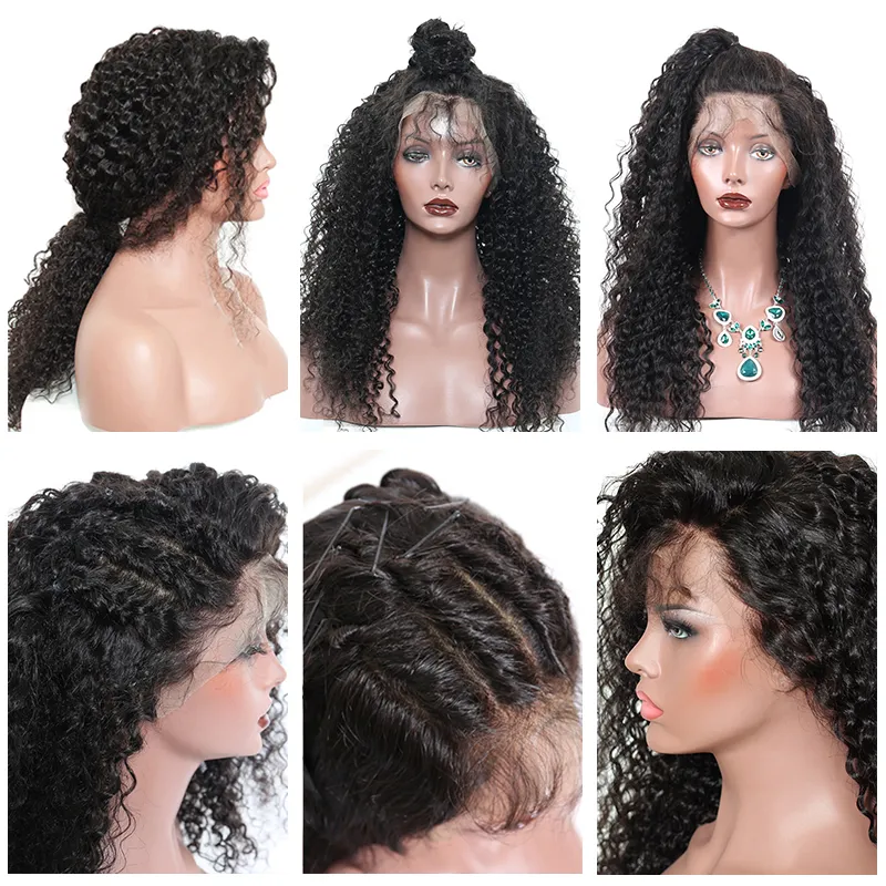 Echthaar-Perücken mit voller Spitze, 250 Dichte, vorgezupft, mit Babyhaar, ohne Kleber, lockere Locken, brasilianisches Echthaar, Ever Beauty, Remy