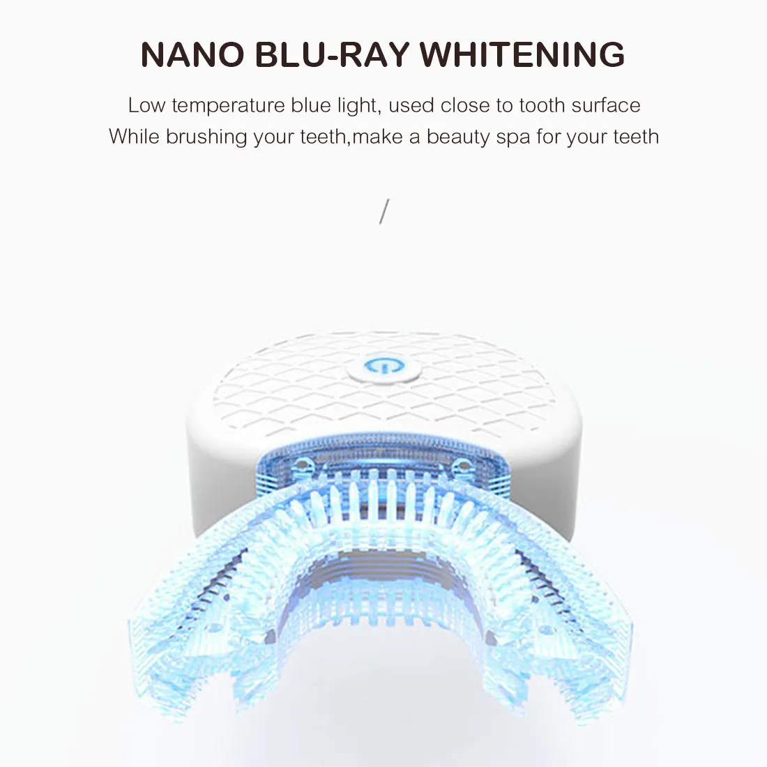 Spazzolino elettrico sonico a 360 gradi Spazzolino ad ultrasuoni automatico ricaricabile USB 4 modalità Massaggio gengive Spazzolino per sbiancamento dei denti