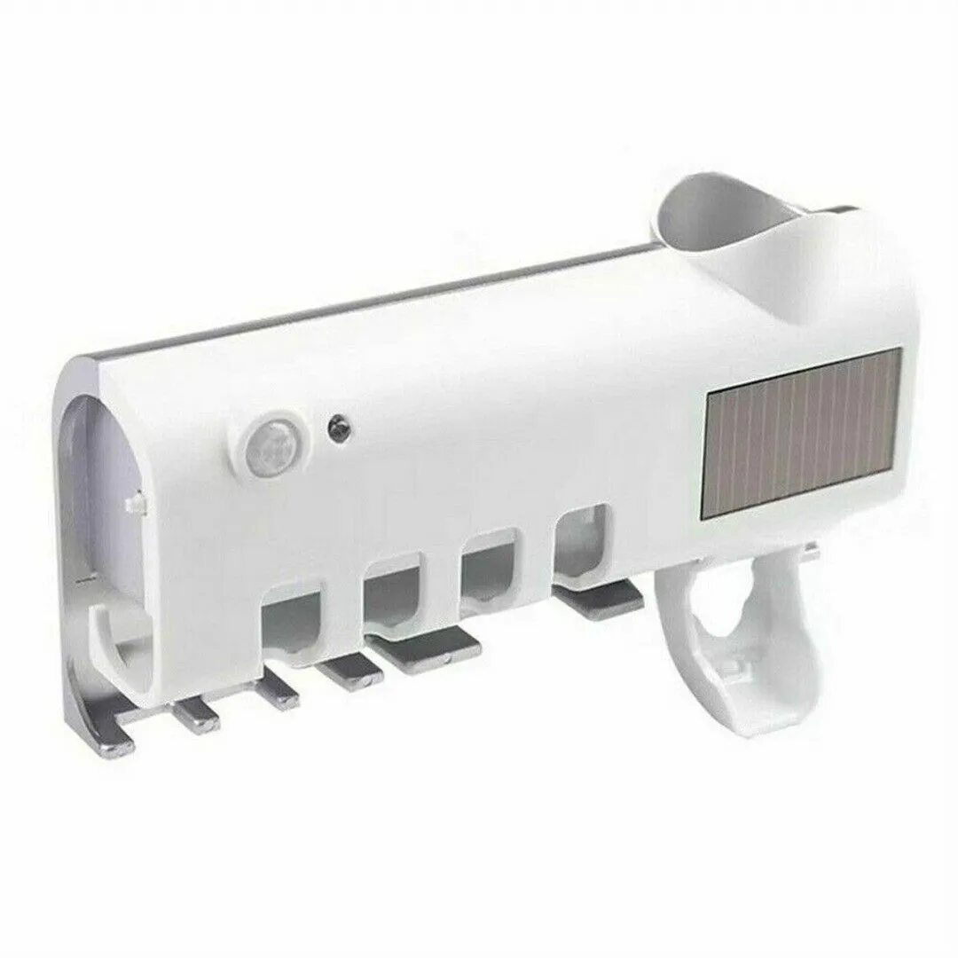 2020 NY SMART UV Sterilisator Desinfektion och sterilisering Tandborstehållare Automatisk Tandkräm Squeezing Device Wall Mount296U3851514