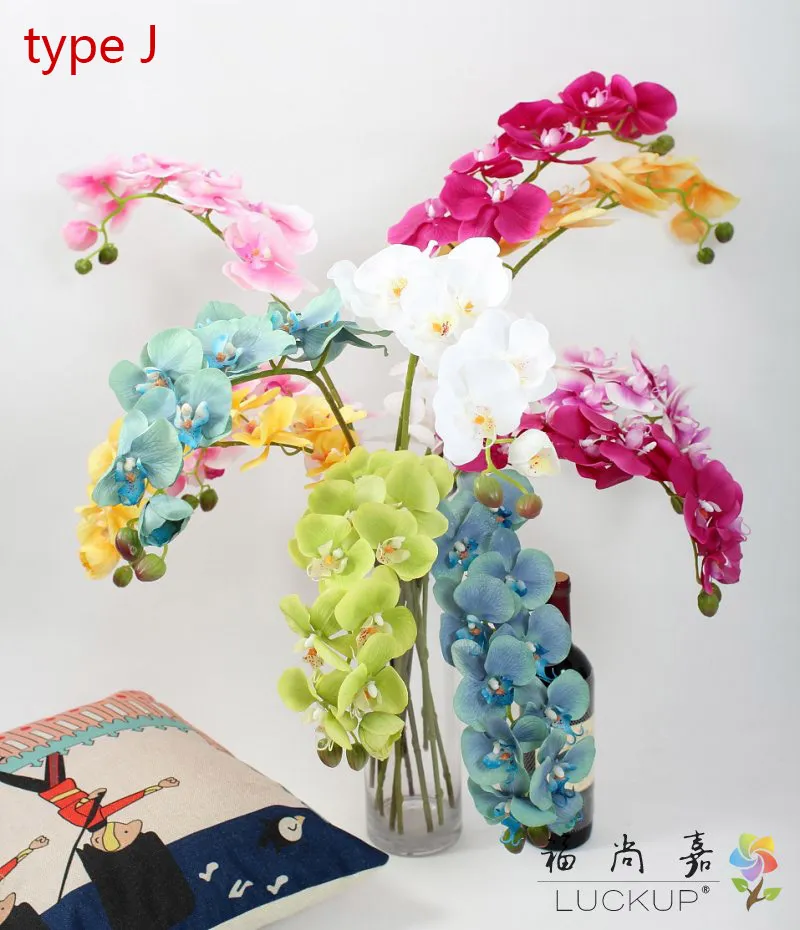 1 tige Real Touch Latex papillon artificiel orchidée papillon fleur d'orchidée pour la nouvelle maison maison mariage Festival décoration F472 C0924246a