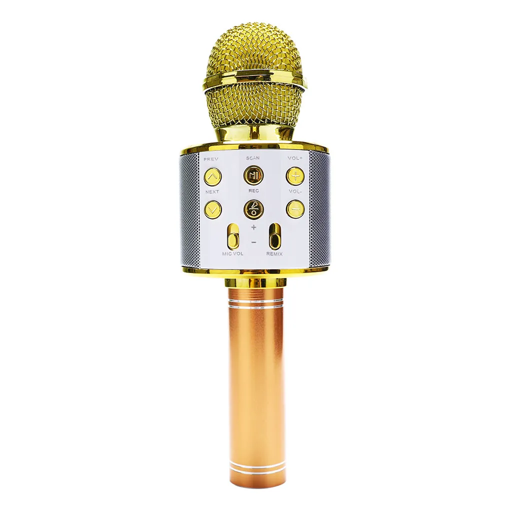 WS858 Portable Bluetooth Karaoke Microfoon Wireless Professional Speaker Home KTV Handheld Microfoon9443403