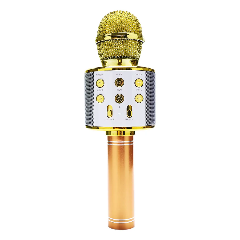 WS858 Portable Bluetooth Karaoke Microphone Wireless Professional Speaker Home KTV Handheld Microphone6909267