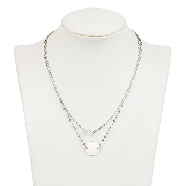 Mode bohème perle multicouche or argent collier pour femmes clavicule chaîne collier ras du cou pour femmes bijoux