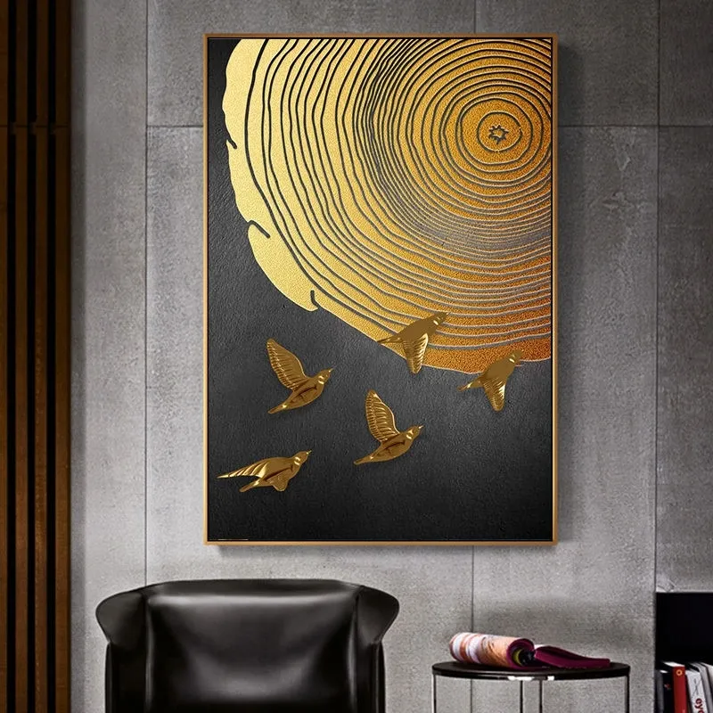 Abstract Tree Rings Poster Nordic Canvas Painting Prints Wall Art Minimalist Pictures and Poster for Living Room Decoration7288289