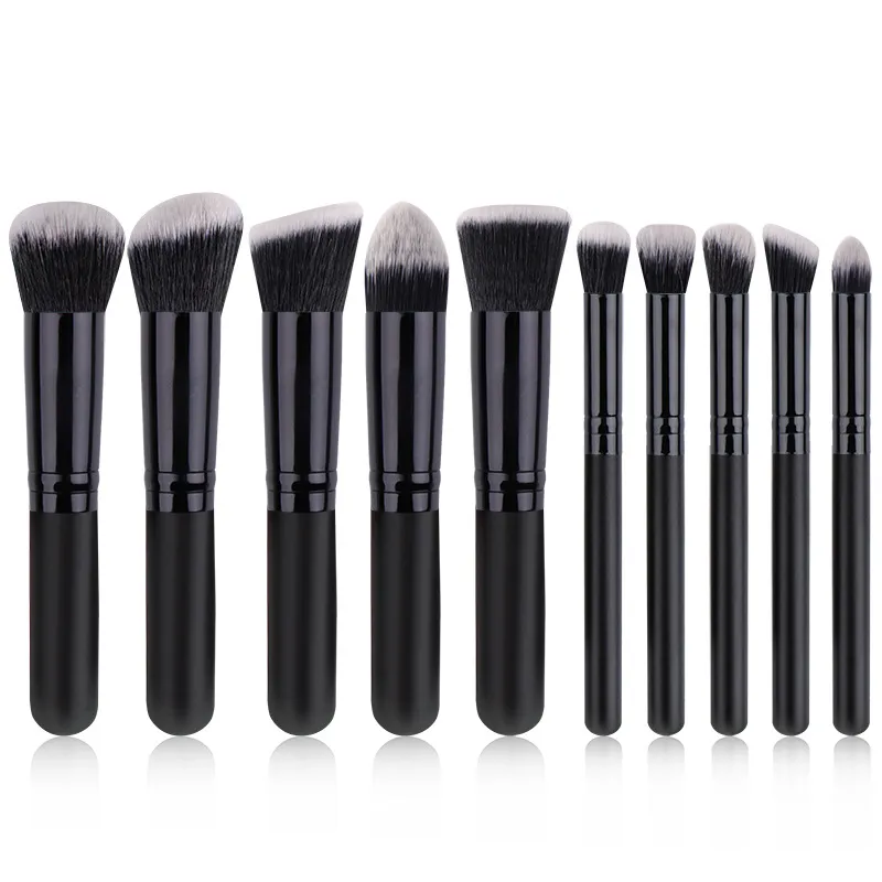 2020 POPULÄRA MINI TROE Makeup Brush Kit billigaste 10st Cosmetics Kit for Beauty Tools Foundation Blandning Blush Brush Set Variou8658881