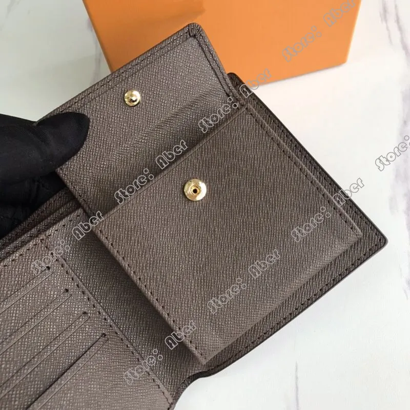 Meerdere Marco Wallet Top Kwaliteit N63336 Lederen Fashion Men Wallet Compartiment Coin Pocket Card Holder Multi Purse Dames Design233B