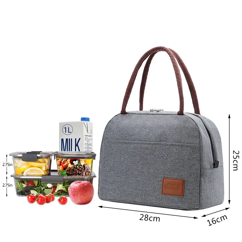 Aosbos Fashion Portable Cooler Lunch Bag Thermal Insulated Travel Food Tote Bags Food Picnic Lunch Box Bag for Men Women Kids MX20173s