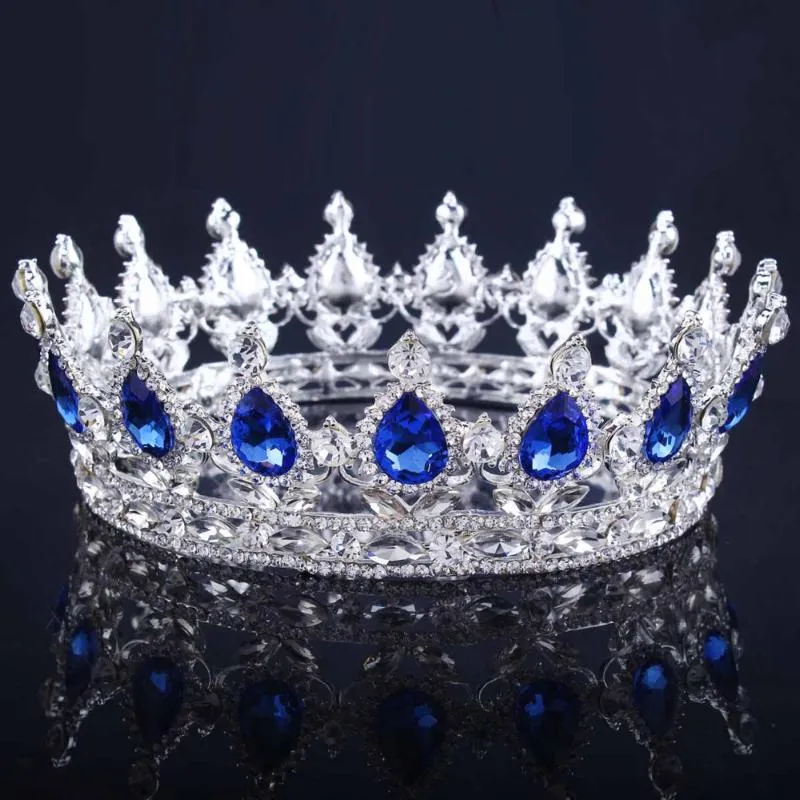 Coroa acessórios de cabelo barroco real tiara coroa strass super rainha casamento presente de noiva para mulheres 1258v