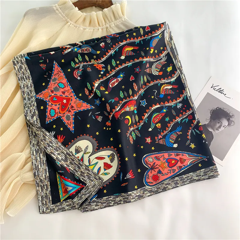 İpek Eşarp Baskı Desinger Square Scarves Lady Shawl and Woman For Women Bandana Headkerchief Moda Kadın Fullarca Yaz New5245861