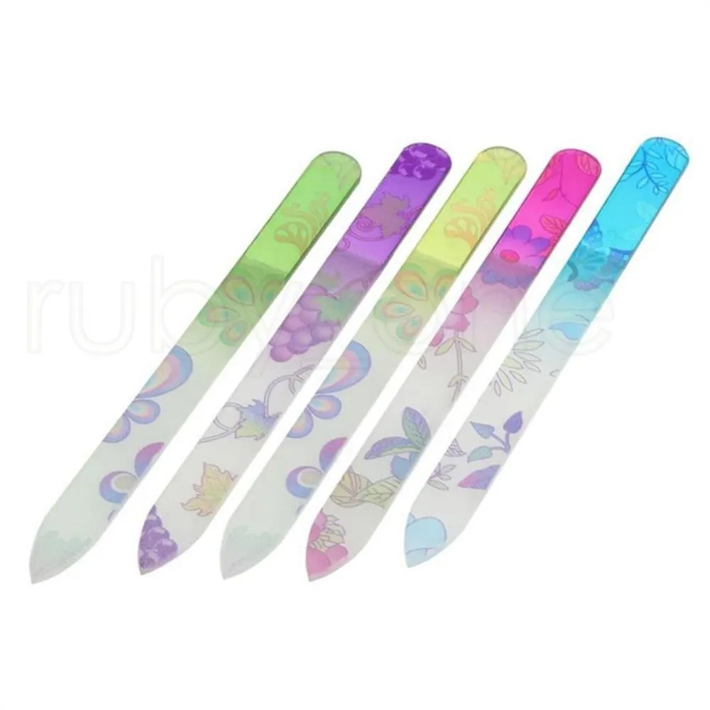 DHL / Set Glas Nagel-Dateien Nail Art Design Sanding Shaper Maniküre Kit Limas de Vidrio Para Unas Crystal File Tool Set Glas Nageldateien