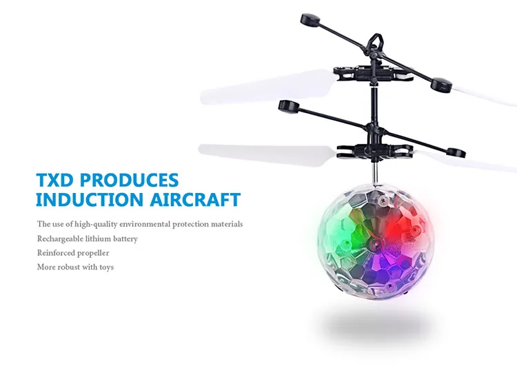 Flying Ball Toys for Kids Boys Girls Christmas Gifts Rechargeable Light Up Ball Drone Infrared Induction Helicopter Toy8090822