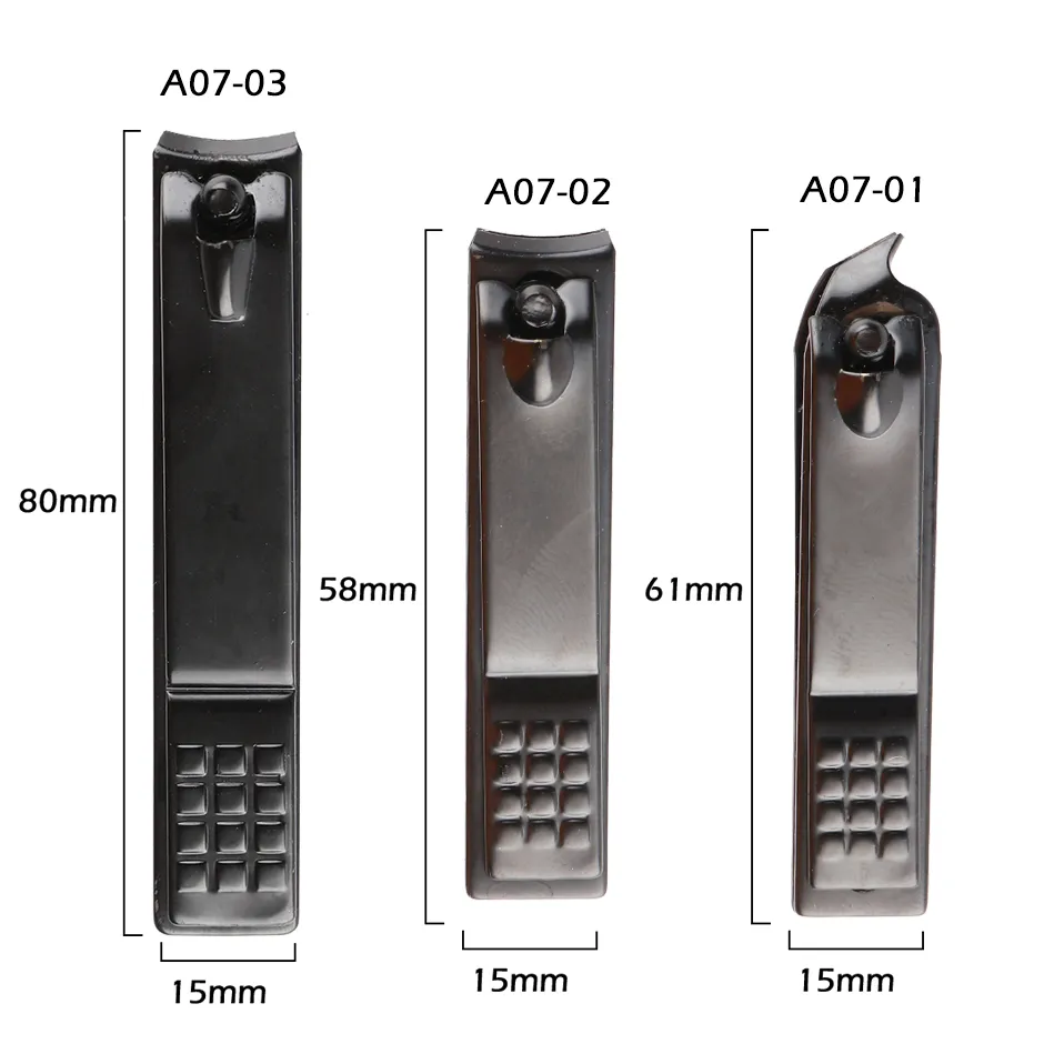 Schwarz Nipper Nagel Cutter Set Matte Edelstahl Zehennagel Clipper Professionelle Nägel Trimmer Maniküre Werkzeuge3121752