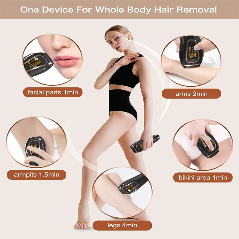 Epilatore di depilazione i capelli IPL permanente professionale donne 999999 Visualizza LCD Flash LCD Bikini IPL Removy Machine8351720