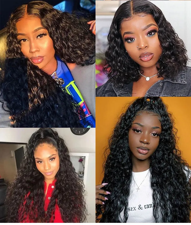 Loose Curl 250 Density 13X6 Lace Front Human Hair Wigs 360 Lace Frontal Wig Brazilian Remy Water Wave 30 Inch Full You May4435646