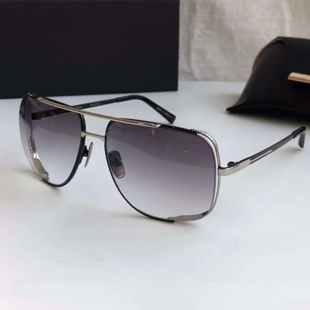 Óculos de sol masculinos especiais para homens, preto, dourado, marrom, run way frame, sonnenbrille, óculos de sol masculinos, novo com box249z