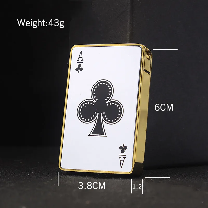 Accendini di poker di plastica creativo Accendini a gas butano ricaricabili più leggeri di sigaretta per MAN77023525055827