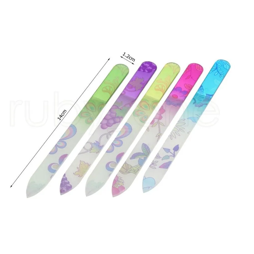 DHL / Set Glas Nagel-Dateien Nail Art Design Sanding Shaper Maniküre Kit Limas de Vidrio Para Unas Crystal File Tool Set Glas Nageldateien