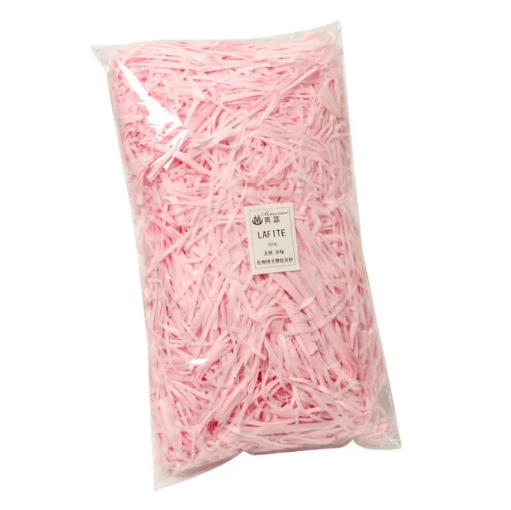 100g pacote 24 cores papel de ráfia crinkle confetes desfiados caixas de doces diy caixa de presente material enchimento casamento casa 230f