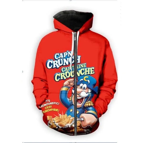 Release New Men/Womens Food Crunch Berries Funny 3D Print Fashion Tracksuits Pants + Zipper Hoodie Casual Sportswear L011