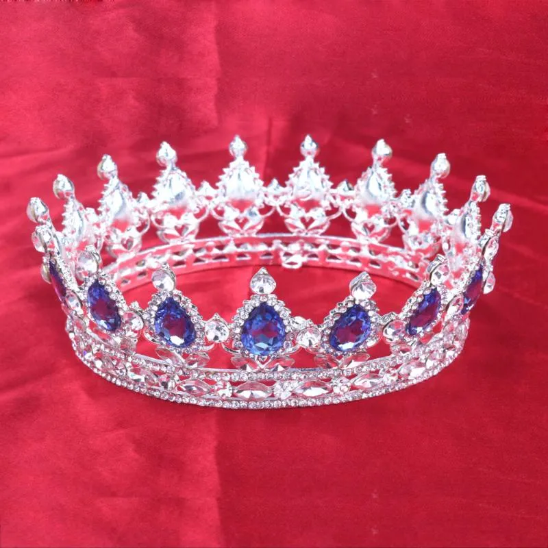 Coroa acessórios de cabelo barroco real tiara coroa strass super rainha casamento presente de noiva para mulheres 1258v