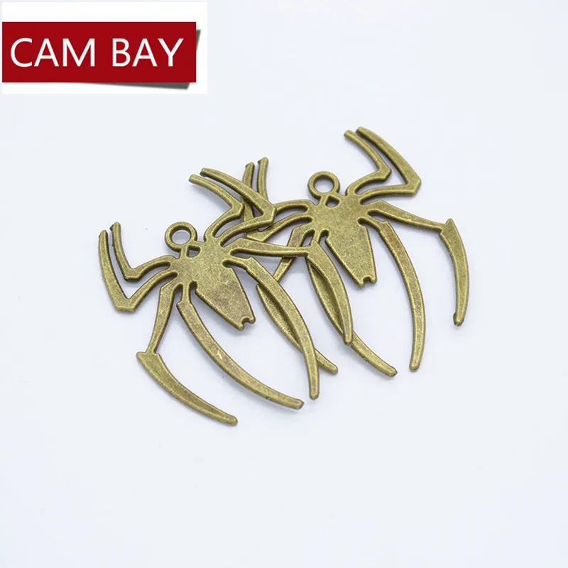 38 29 mm Charmes d'araignée en alliage Bronze Pendants en métal charme pour collier bricol