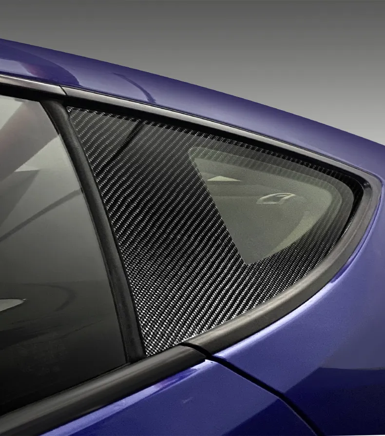 Pegatinas de fibra de carbono para coche, Panel de ventana Triangular trasera, cubiertas decorativas embellecedoras para Subaru BRZ Toyota 86 2013-2020, accesorios para coche