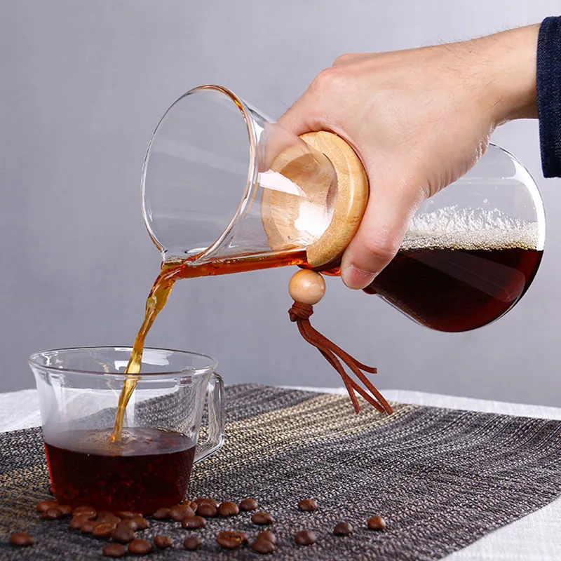 Macchina caffè espresso in vetro resistente da 400 ml 600 ml 800 ml con pentola filtro in acciaio inossidabile Cl200920281Y