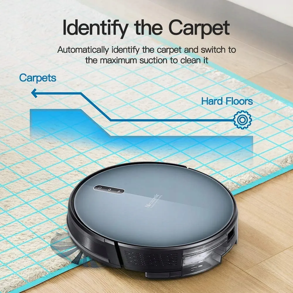 Proscenic 830T Robot Vacuum Cleaner App & Alexa Voice Control 2000PA Suction 350ml Water Tank with Wet Cleaning Mopping Robot