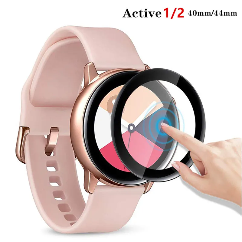 Watch Bands For Galaxy Active 2 44mm 40mm Sport 3D HD Full Screen Protector Film Accessories Glass2294