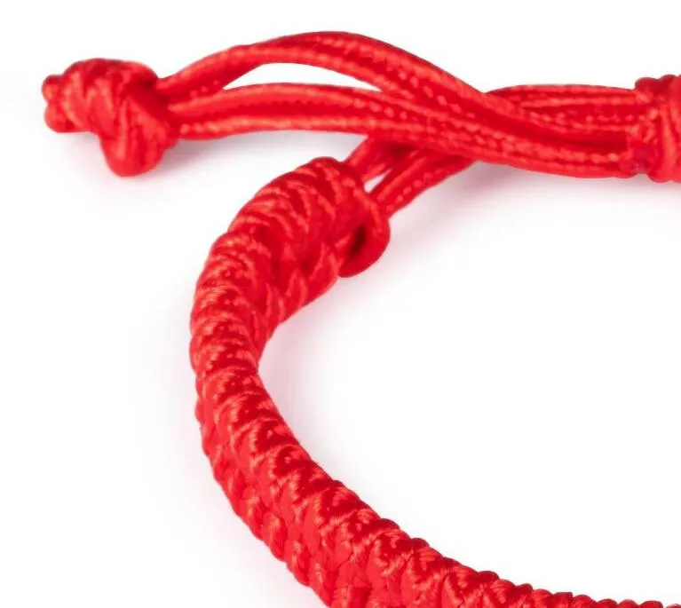 Flickor armband 100 st Lucky China Red Rope Beads National Style Kabbalah String flätad vänskap justerbara armband249n