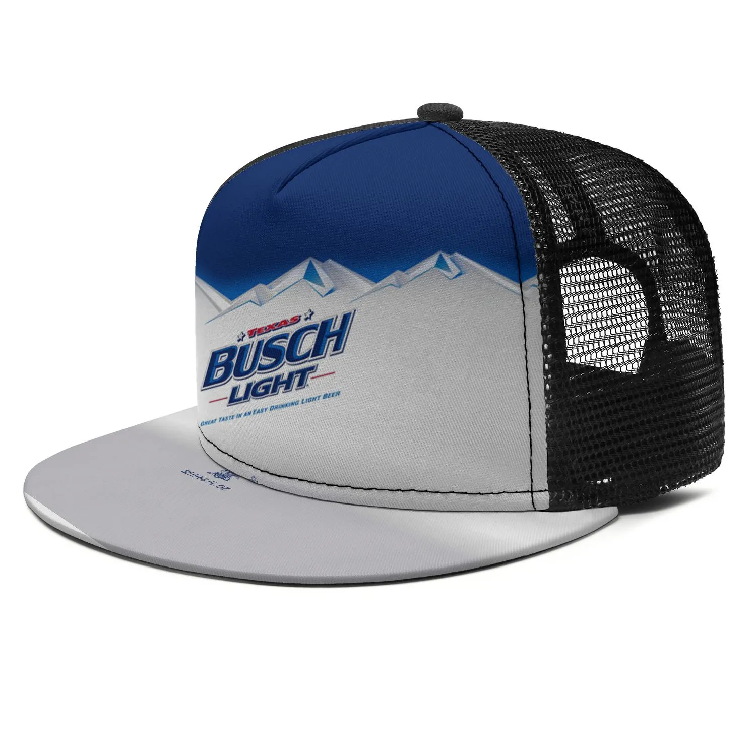 Мода Busch Light Beer Pack Серые манжеты Тобогган Часы Шапка-бини Винтажные шляпы Наложенные белые синие Bad Bod Beer Busch Light wo1210943
