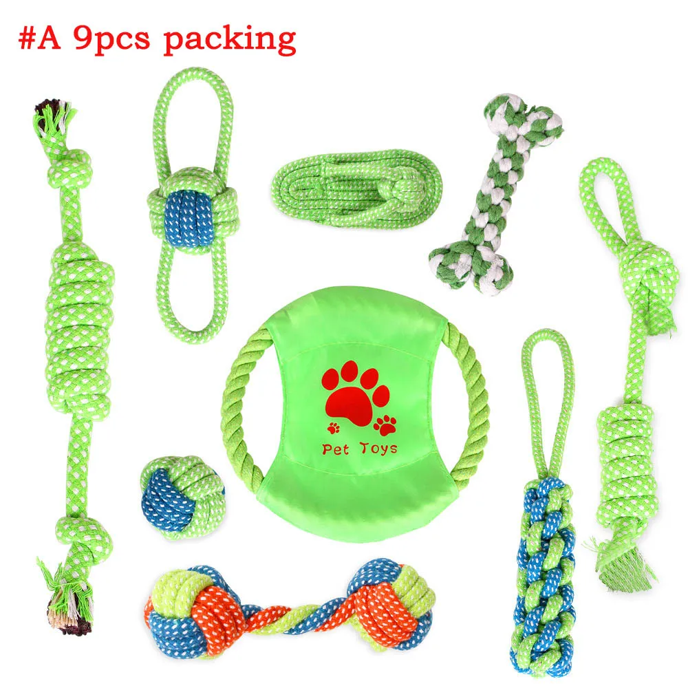 Animaux de compagnie chien coton à mâcher noeud jouets coloré Durable tressé os corde combinaison costume drôle cat2632