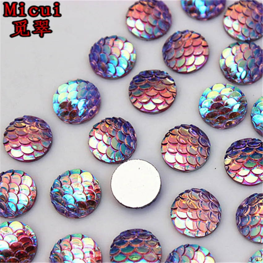 10 mm AB COLOR ROND RÉSINE SCHINATON SCAL DE FIS