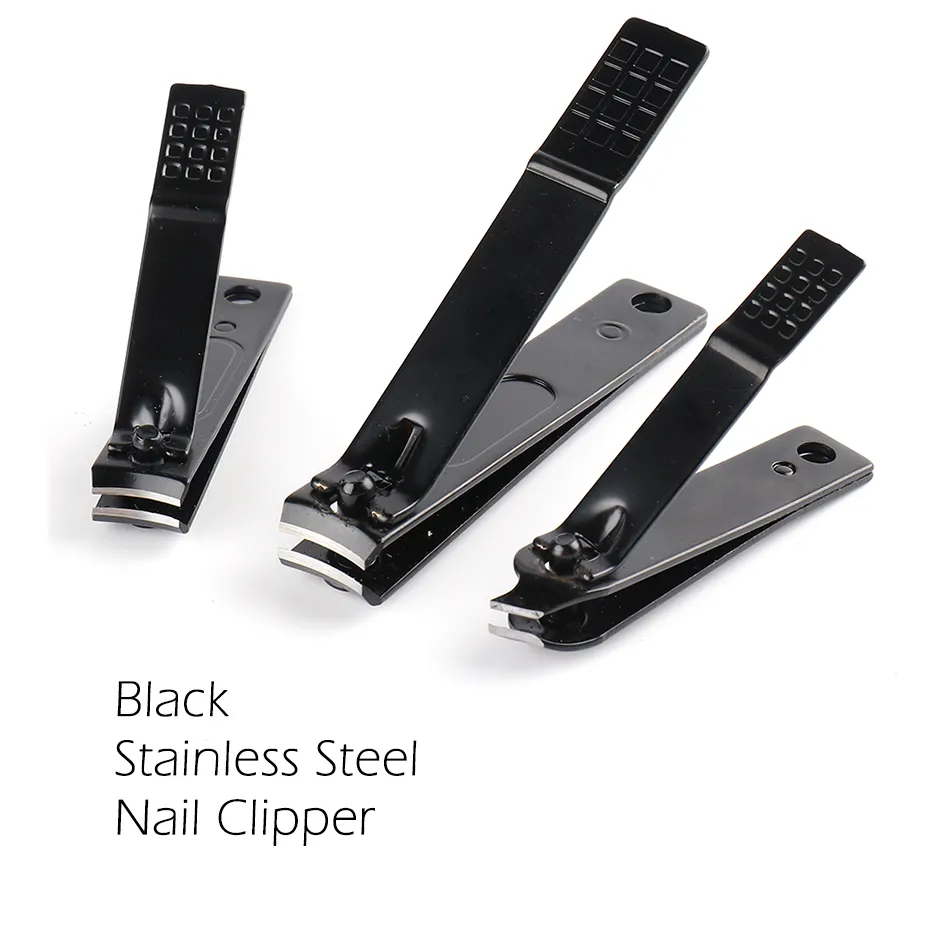 3st Black Nipper Nail Cutter Set matt rostfritt stål tånaglar Clipper Professional Nails Trimmer Manicure Tools3575551