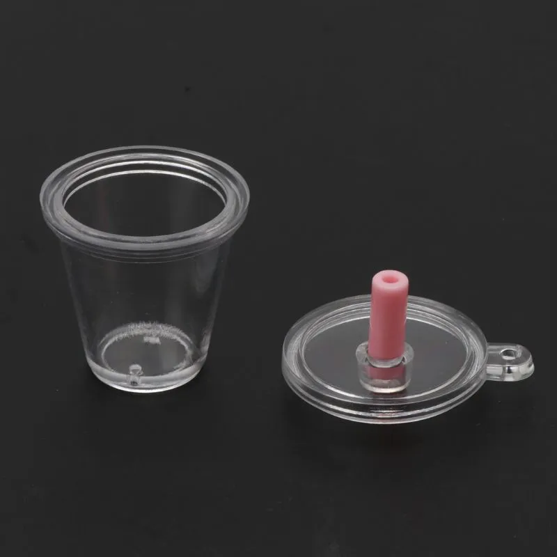 Jewelry Components Mini Frappuccino Cup Coffee Cup Dollhouse Miniature Simulation Plastic Cake Cream Cups Keychain Making253S