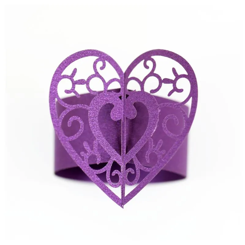 HEART NEPKIN RINGS LACE PAPER POPY BOID