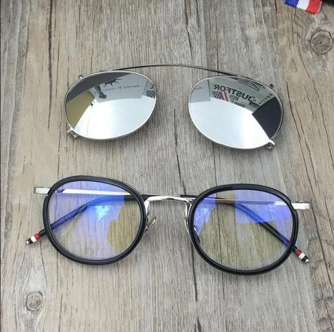 Nieuwe 710 Brillen Frame Mannen Clip op Zonnebril Frames Met Gepolariseerde Lens Bruin e710 Optische Bril met origi box229t
