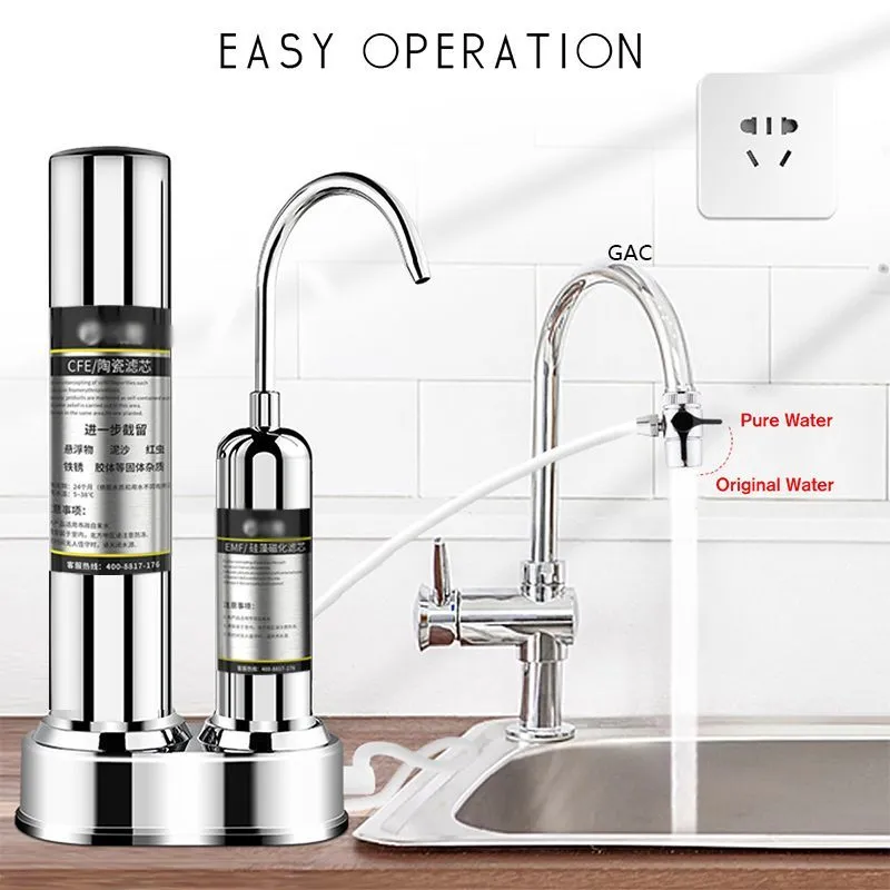 Sistema de filtro de água potável de ultrafiltração para casa, cozinha, filtro purificador de água com torneira, torneira, filtros, kits de cartuchos T20081222W