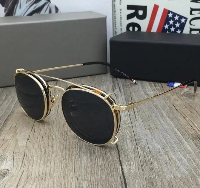 Neue 710 Brillengestell Herren Clip-on-Sonnenbrillengestelle mit polarisierten Gläsern Braune e710 optische Gläser mit Origi-Box220F