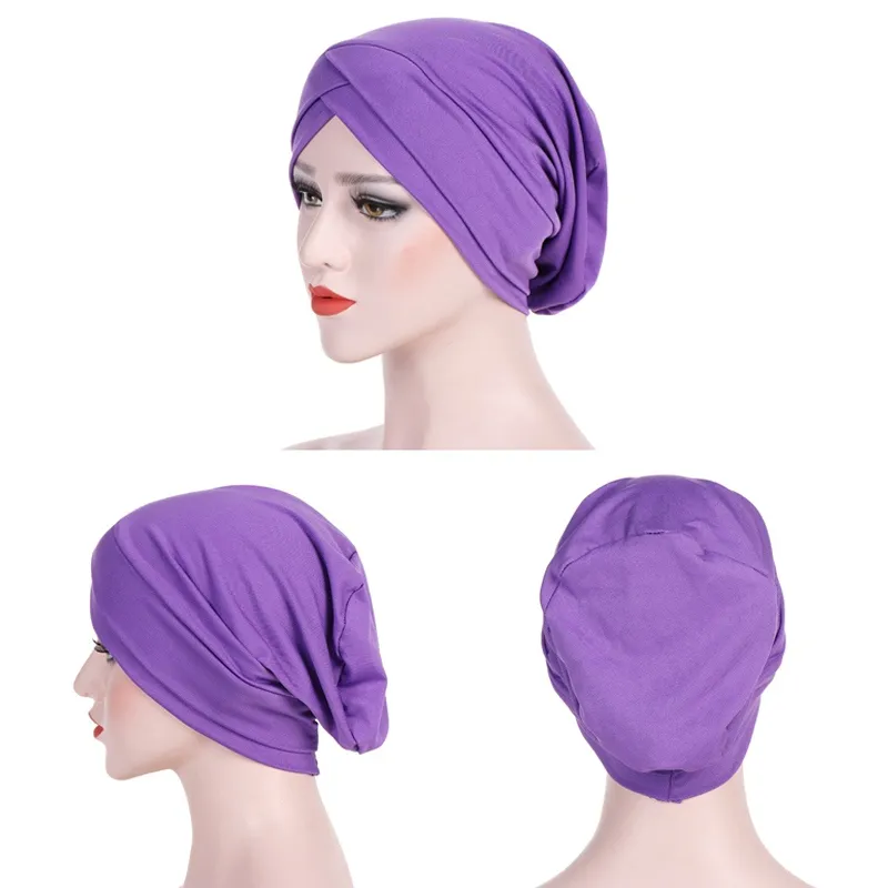 Nouveauté mode femmes Polyester musulman Stretch Turban chapeau chimio casquette perte de cheveux tête écharpe Wrap Cap haute qualité 212 M