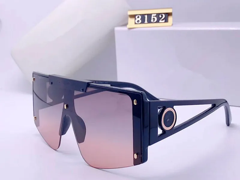 New Fashion 8152 Luxury Women Brand Designer Sunglasses Mensized Square Luxury Sunglasses Gradient Lens Vintage with Box276B