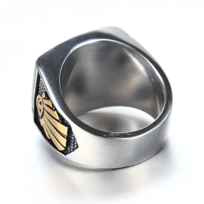New Stainless Steel G Rings Men's Rings Vintage Masonic Titanium Steel Gifts306r
