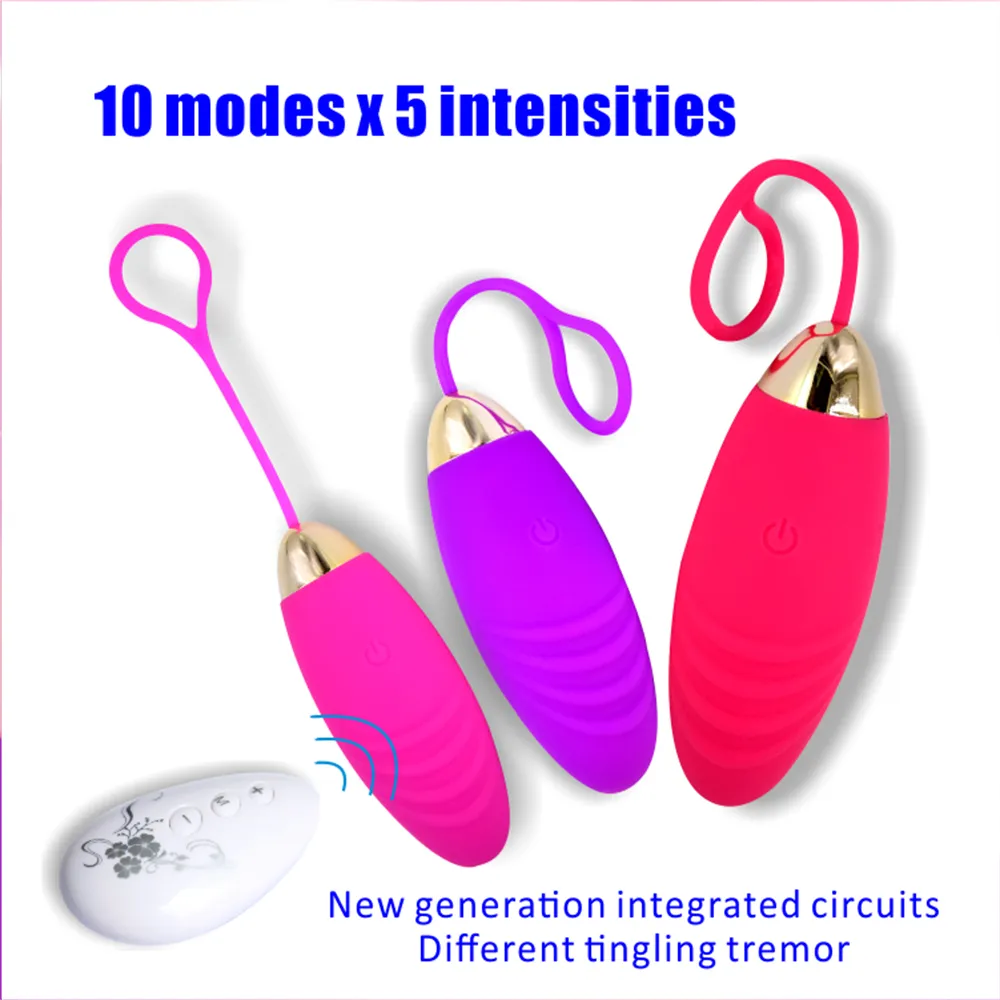 10 speed Silicone Jump Egg Vibrators for Women Wireless Remote Control vibrators USB Rechargeable Massage Ball Adult Sex Toys T200824