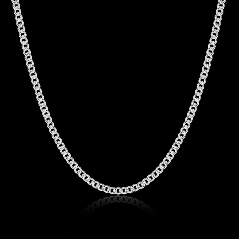 16-24 inch dunne echte 925 sterling zilver 2 mm zijketting dames meisjes kinderen kinderen 40-60 cm sieraden kolye collares collier248j